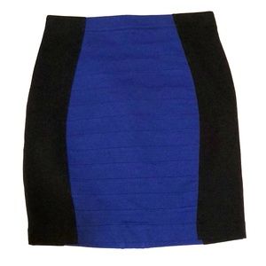 Black and blue pencil skirt